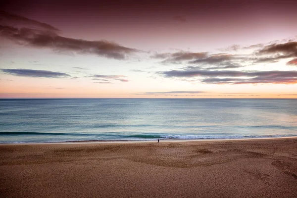 Bellissimo paesaggio marino, tramonto sull'oceano, con toni retrò — Foto Stock