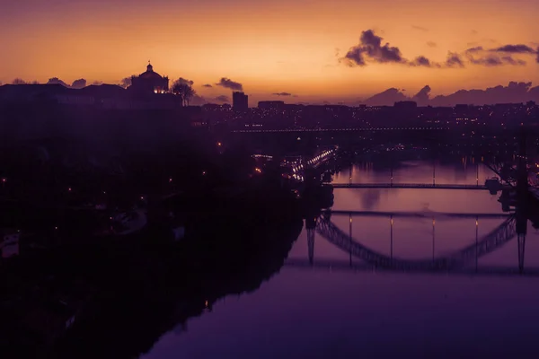 Порту Португалія Старого Міста Skyline Від Через Річки Дору Красиві — стокове фото