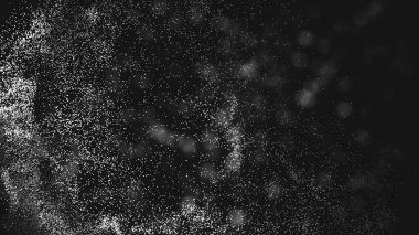 Siyah arkaplan üzerine düşen soyut kar bir metin olarak kullanılacak