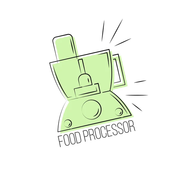 Ícone processador de alimentos isolado no fundo branco. Elemento de modelo de design de logotipo . — Vetor de Stock