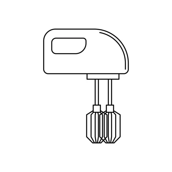 Illustrazione schema mixer. Icona dello strumento da cucina vettoriale per design e web . — Vettoriale Stock