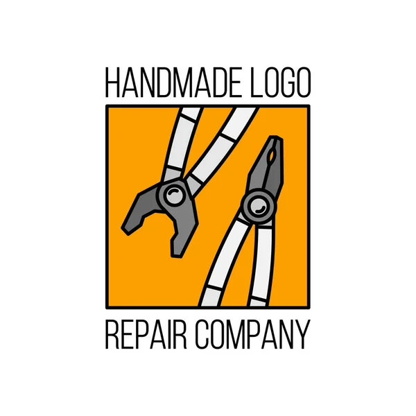 Repair and tools flat logo design for your design and web. — Stock Vector