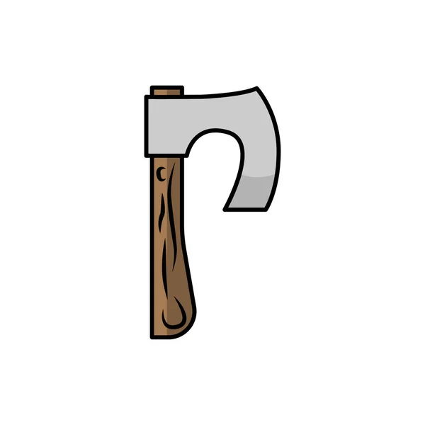 Axe illustration in flat style. tool icon for design and web — Stock Vector