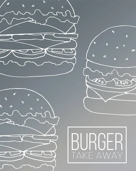 Modelo de panfleto de fast food. Street food ilustração moderna para design e web — Vetor de Stock