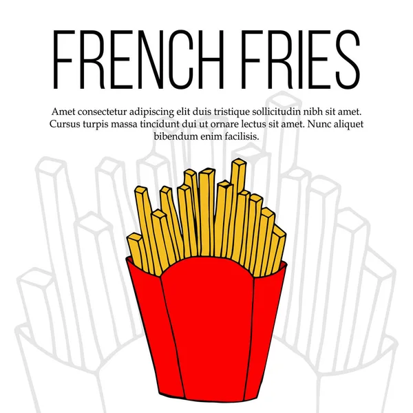 Modelo de panfleto de fast food. ilustração de cartão de comida de rua para design e web — Vetor de Stock