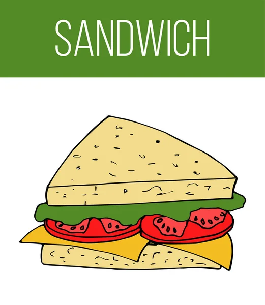 Fast Food Flyer Vorlage. Street Food Card Illustration für Design und Web — Stockvektor