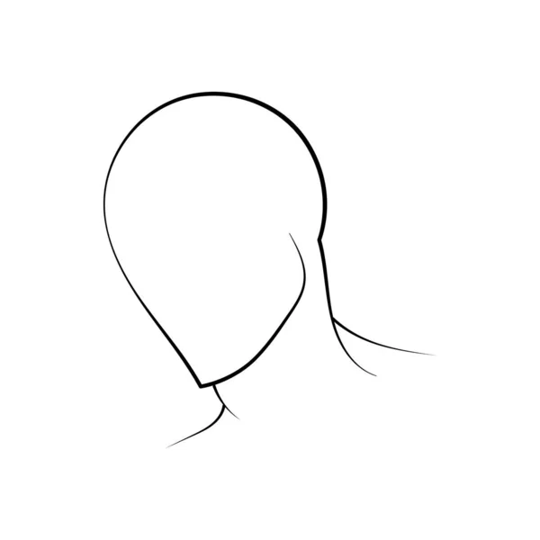 Handritad Mänsklig Huvud Vektor Illustration Platt Minimalistisk Porträtt Mänsklig Profil — Stock vektor