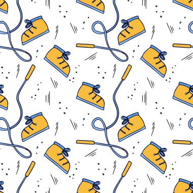 Anlamsız spor modelleri. Farklı spor sembolleri olan vektör illüstrasyonu. Karalama tarzında etkin yaşam tarzı illüstrasyonu.