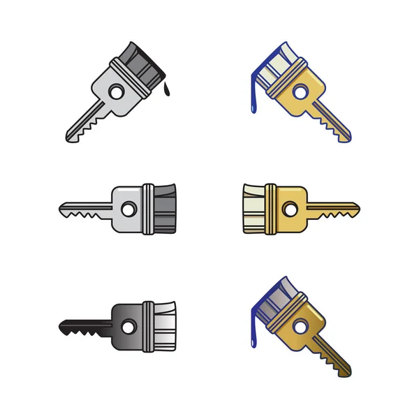 Reparatie logo pictogram borstel sleutel vector — Stockvector