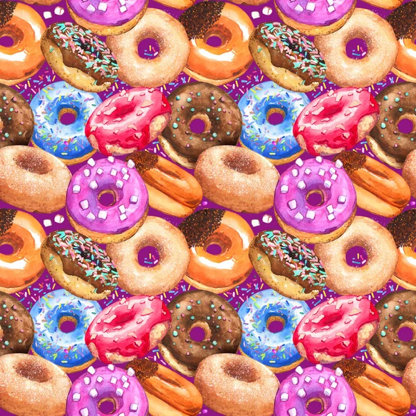 Donuts Patroon Verkoop Bakken Voedsel Glazuur Suiker Zoet Vet Kleverige — Stockfoto