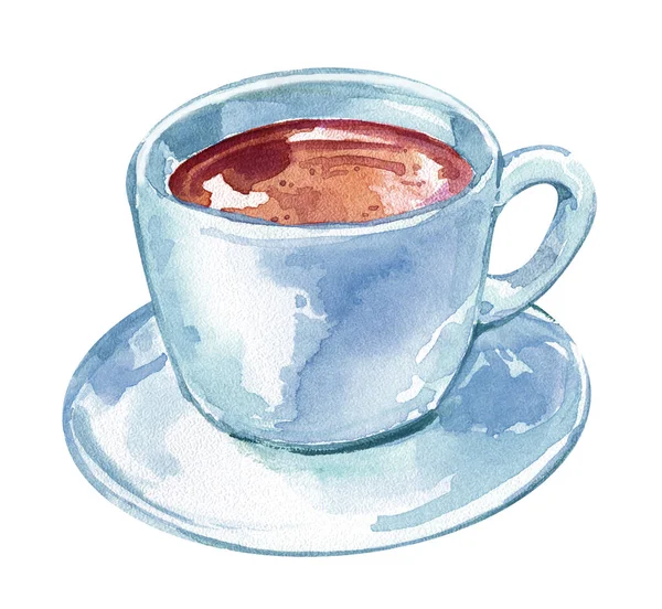 Чашка Кофе Какао Чай Фарфор Блюдце Белого Кафе Меню Баннер — стоковое фото