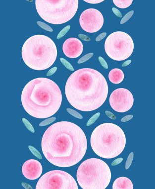 Gül yaprakları çiçek tomurcukları çiçek tarlaları sera yaz tatili festivali suluboya soyut sınır suluboya izole