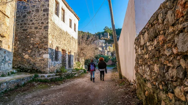 Kayakoy Fethiye Ile Birlikte Tarihi Bina Mugla Türkiye — Stok fotoğraf