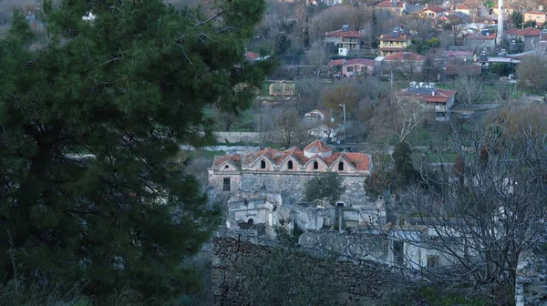 Bangunan Bersejarah Dengan Kayakoy Fethiye Mugla Turki — Stok Foto