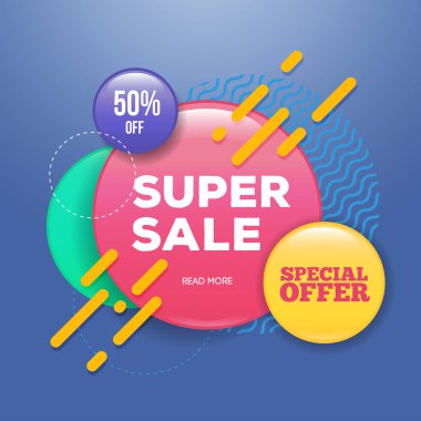 Modern satış rozet ve özel şablon web için teklif ve yazdırma.