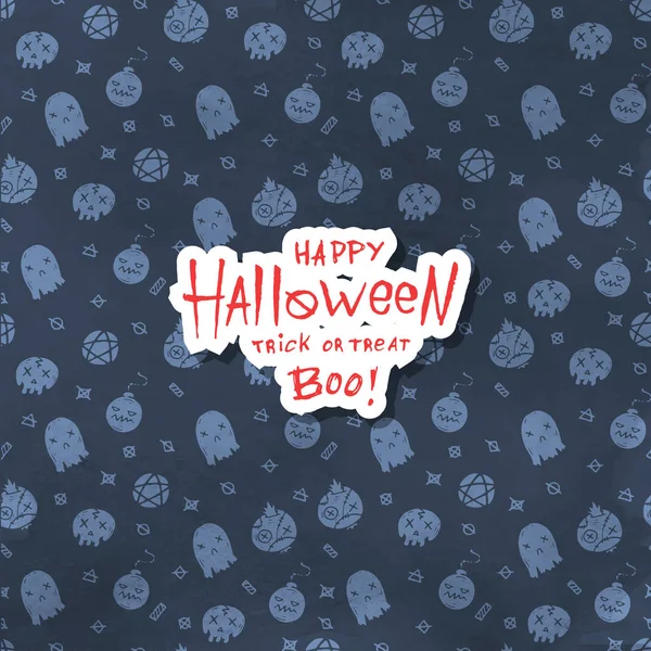 Cartoon Halloween kaart. Layout voor web en print. — Stockvector