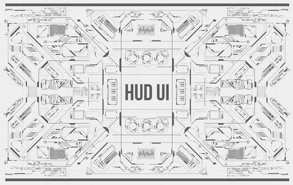 Arrière-plan avec interface utilisateur futuriste. Concept de conception avec éléments HUD . — Image vectorielle