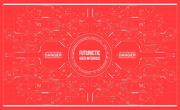 Arka plan ile fütüristik kullanıcı arayüzey. Hud elemanları ile tasarım konsepti.