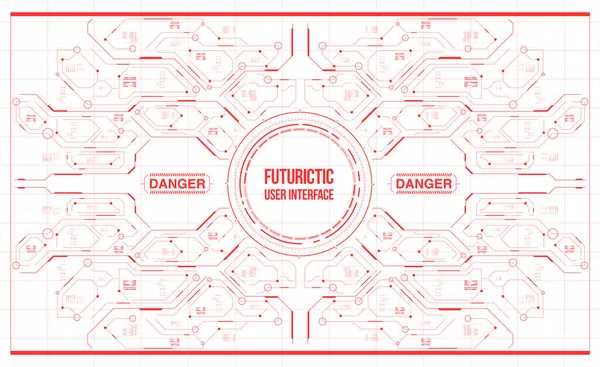 Arka plan ile fütüristik kullanıcı arayüzey. Hud elemanları ile tasarım konsepti.