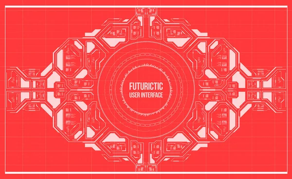 Arka plan ile fütüristik kullanıcı arayüzey. Hud elemanları ile tasarım konsepti.