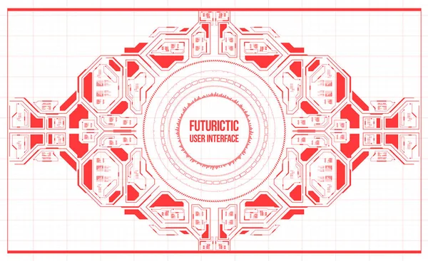 Arka plan ile fütüristik kullanıcı arayüzey. Hud elemanları ile tasarım konsepti.