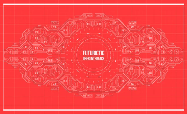 Фон с футуристическим пользовательским интерфейсом. Концепция дизайна с элементами HUD . — стоковый вектор