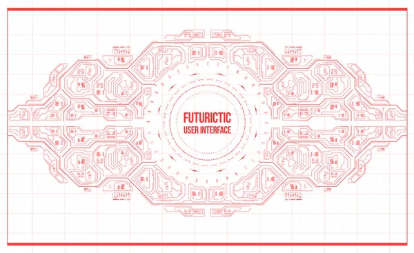 Arka plan ile fütüristik kullanıcı arayüzey. Hud elemanları ile tasarım konsepti.