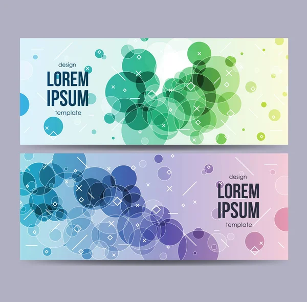 Plantilla de diseño con círculos de estilo. Uso para la presentación de portadas de folletos, Banners, Placards, Posters, Flyers . — Vector de stock