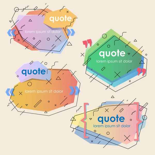 Set of Creative Quote bubble template. — Stock Vector