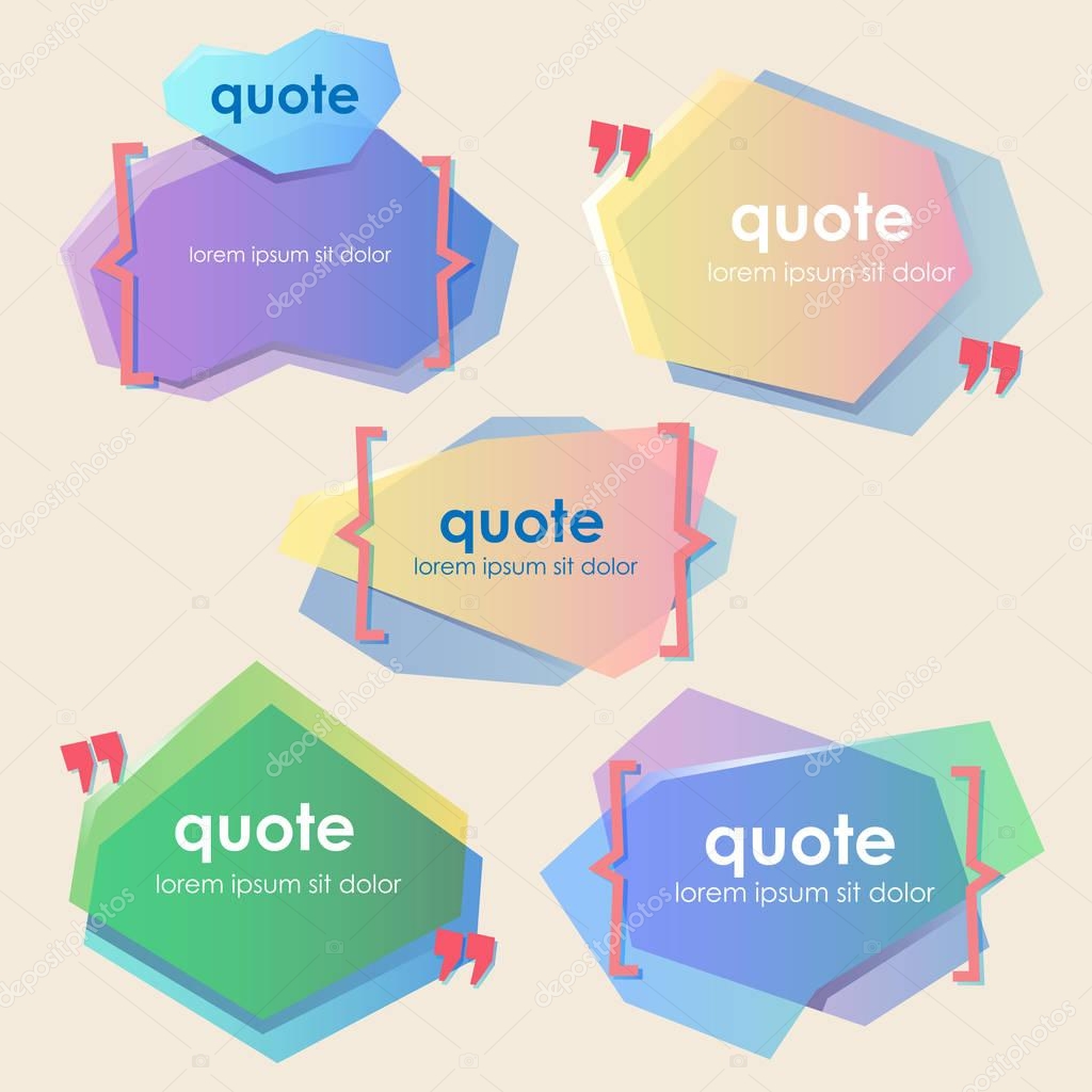 set of Creative Quote bubble template.