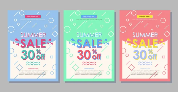 Summer sale template for web and print. — Stock Vector