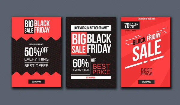 Design-Vorlage für den Black Friday Sale. konzeptionelles Layout für Web und Print. — Stockvektor