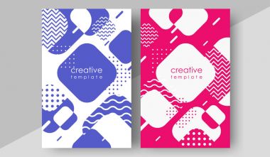 En az kapak tasarım yıllık raporu, dergi. Geometrik öğelerle yaratıcı kavramı. Broşür şablonu düzeni iş ve satış alışveriş için