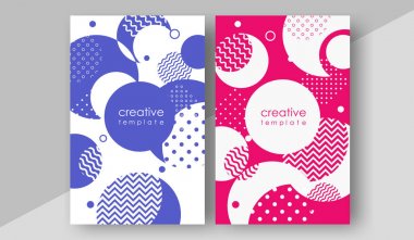 En az kapak tasarım yıllık raporu, dergi. Geometrik öğelerle yaratıcı kavramı. Broşür şablonu düzeni iş ve satış alışveriş için