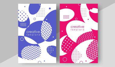 En az kapak tasarım yıllık raporu, dergi. Geometrik öğelerle yaratıcı kavramı. Broşür şablonu düzeni iş ve satış alışveriş için