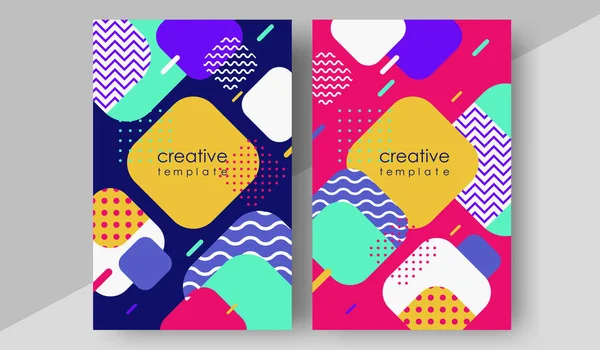 En az kapak tasarım yıllık raporu, dergi. Geometrik öğelerle yaratıcı kavramı. Broşür şablonu düzeni iş ve satış alışveriş için