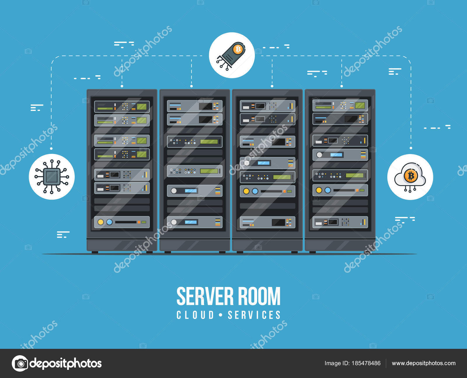 Data Center And Server Room Data Storage And Exchange