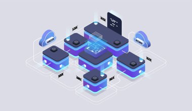 Biyometrik tasarım konsepti sanal gerçeklik ve artırılmış gerçeklik. yazılım geliştirme ve programlama. Büyük veri merkezi hesaplaması, kuantum bilgisayar biyometrik vektör teknolojisi