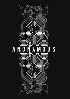 Siber punk fütürist poster. Yüksek çözünürlüklü teknoloji ürünü poster şablonu. İnternet ve baskı için modern broşür. hackleme, siber kültür, programlama ve sanal ortamlar.