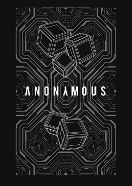 Siber punk fütürist poster. Yüksek çözünürlüklü teknoloji ürünü poster şablonu. İnternet ve baskı için modern broşür. hackleme, siber kültür, programlama ve sanal ortamlar.