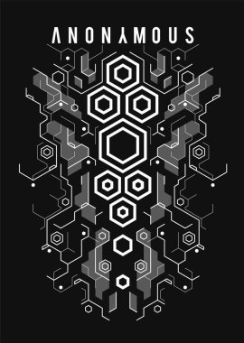 Siber punk fütürist poster. Yüksek çözünürlüklü teknoloji ürünü poster şablonu. İnternet ve baskı için modern broşür. hackleme, siber kültür, programlama ve sanal ortamlar.