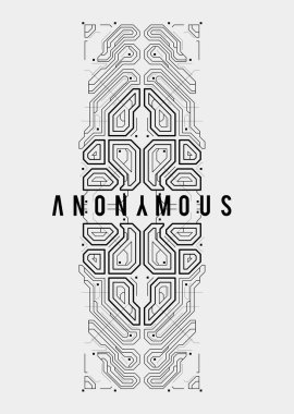 Siber punk fütürist poster. Yüksek çözünürlüklü teknoloji ürünü poster şablonu. İnternet ve baskı için modern broşür. hackleme, siber kültür, programlama ve sanal ortamlar.