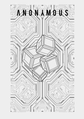 Siber punk fütürist poster. Yüksek çözünürlüklü teknoloji ürünü poster şablonu. İnternet ve baskı için modern broşür. hackleme, siber kültür, programlama ve sanal ortamlar.