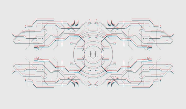 Elemento de interfaz de usuario futurista. Pantalla de navegación de alta tecnología HUD. Fondo cibernético para la web y la aplicación . — Archivo Imágenes Vectoriales