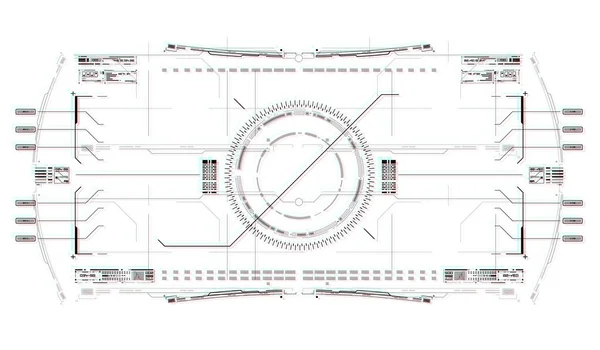 Panneau de navigation. Contexte technologique. Interface utilisateur futuriste. Commande d'affichage futuriste, éléments hud du panneau de navigation . — Image vectorielle