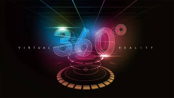 360 logo vector template modern design. — Stockvector