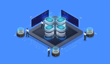 Biyometrik verilerle dijital güvenlik erişimi. Kişisel kimlik için dijital parmak izi tanıma biyometrik teknoloji vektör illüstrasyonuna dokunun.