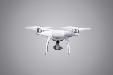 Uçan helikopter drone ile fotoğraf makinesi. 
