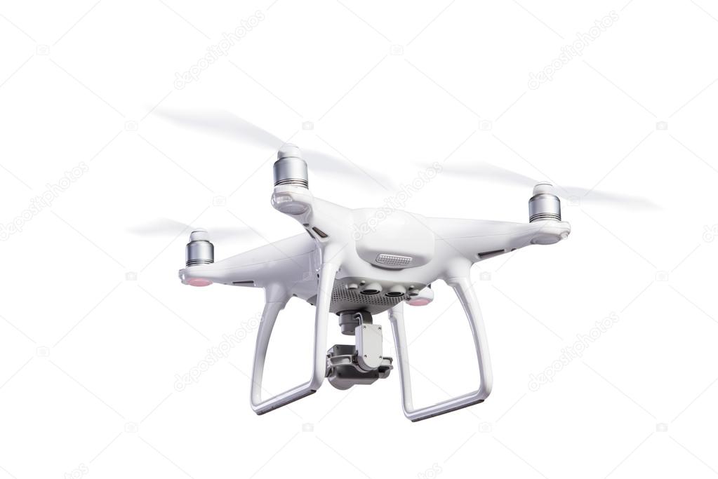 Flying helicopter drone with camera 