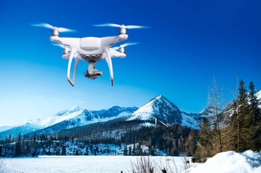 Vurgulama dron beyaz Kış Doğa fotoğraflarını